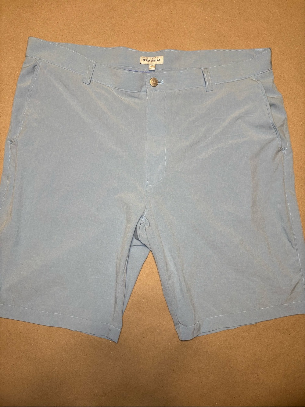 Peter Millar Sky Blue Flat Front Performance Shorts